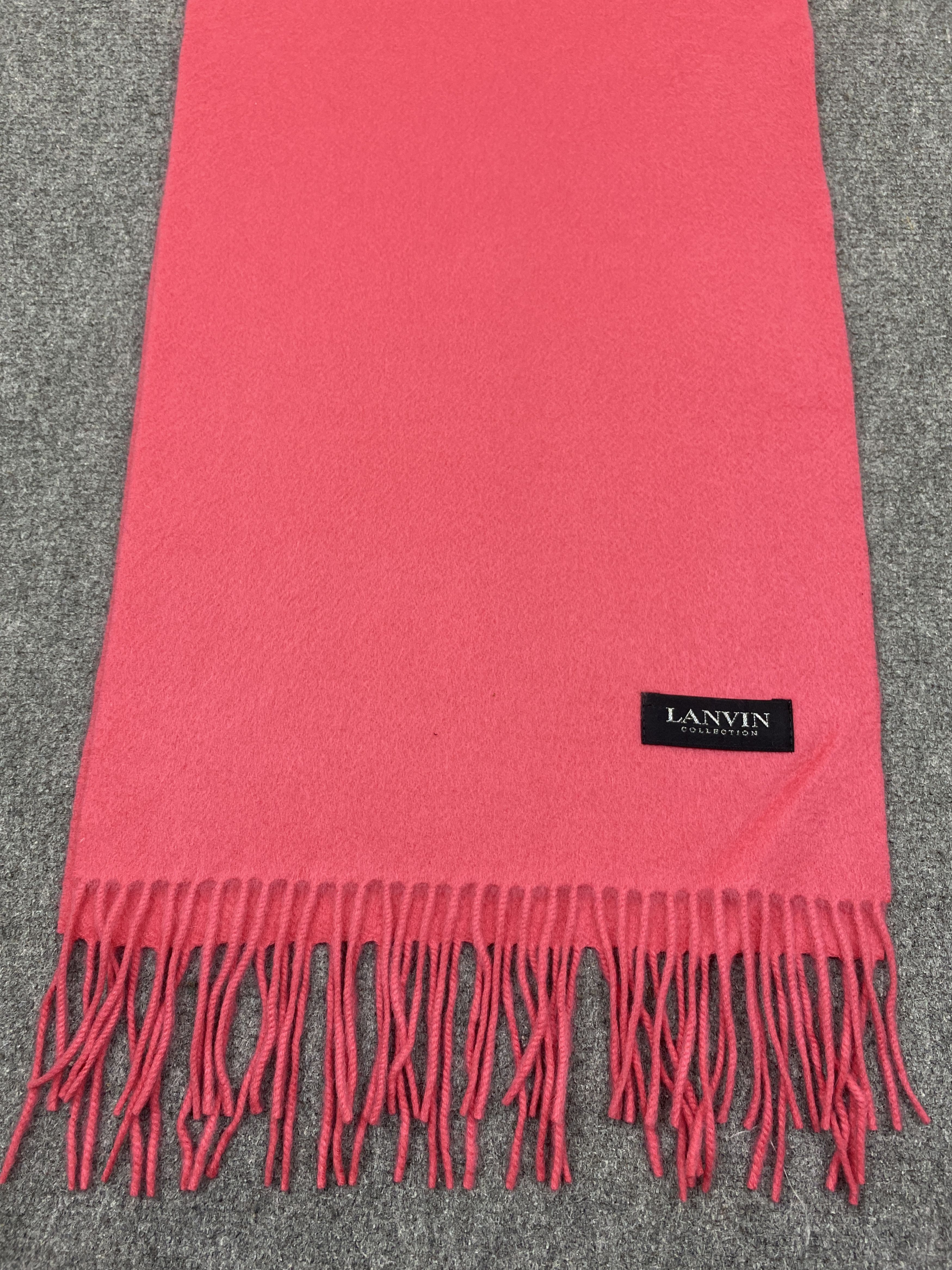 Lanvin Vintage Lanvin Scarf / Muffler Neckwear SC0094 Size ONE SIZE - 4 Thumbnail