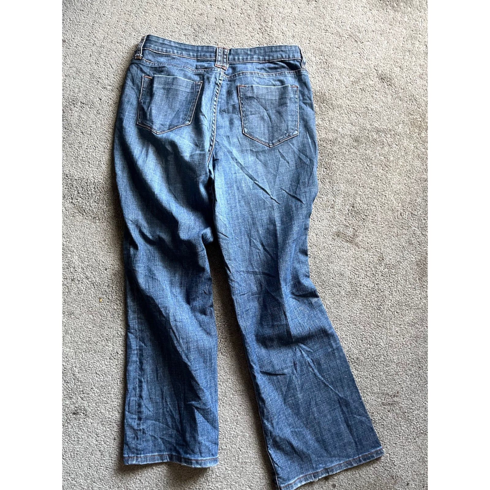 Denime VINTAGE Salt Works Jeans Bootcut 5-Pocket Denim Blue Size 14P Petites Mid Rise 30in Inseam Stretch Belt Loops Womens Size 36" / US 14 / IT 50 - 3 Thumbnail