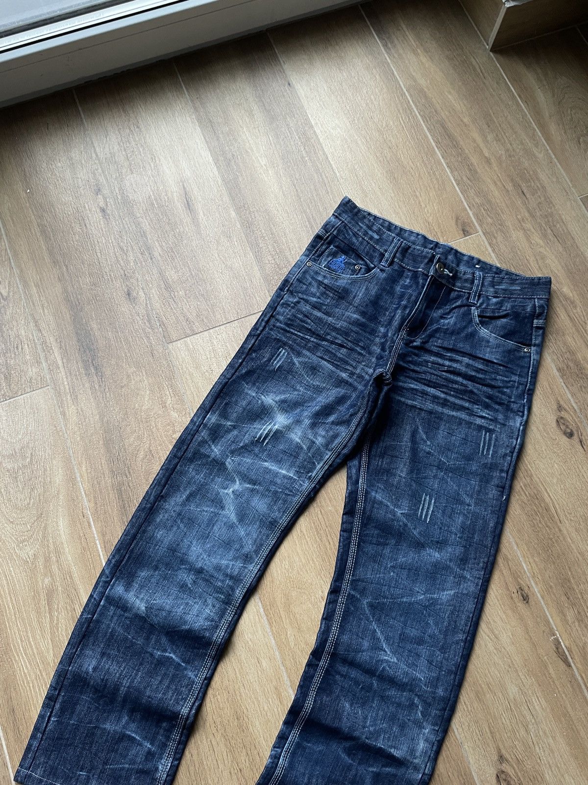 Vintage Vintage Flared Jeans Faded Mud Washed Avant Garde Japanese Size US 30 / EU 46 - 4 Thumbnail