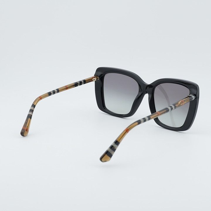 Burberry Burberry BE4456 416111 Sunglasses Black Square Frame, Grey Size ONE SIZE - 4 Thumbnail