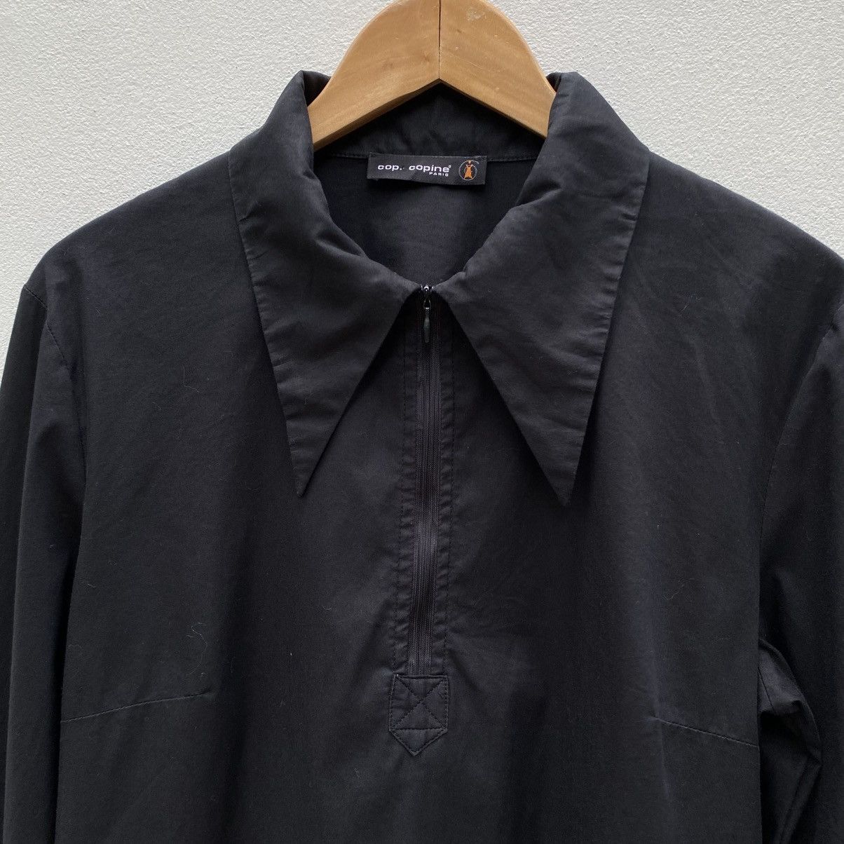 Cop Copine COP. COPINE Black Zip-Collar Blouse Size XS / US 0-2 / IT 36-38 - 21 Thumbnail