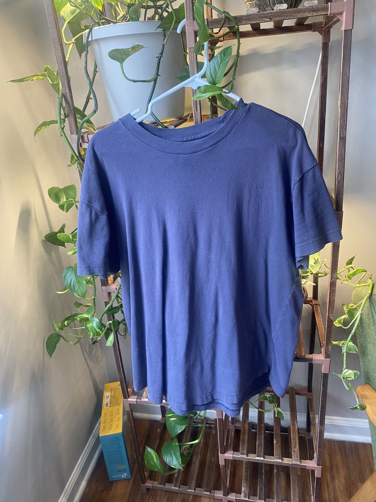 Abercrombie & Fitch Abercrombie & Fitch Soft Oversized Navy Blue T-Shirt Size US L / EU 52-54 / 3 - 1 Thumbnail