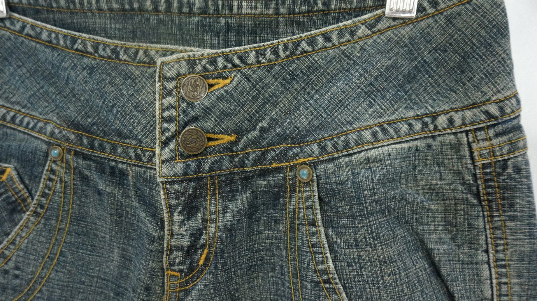 Japanese Brand Japan Wide Leg Multi Pocket Womens Jeans Size 27" / US 4 / IT 40 - 6 Thumbnail