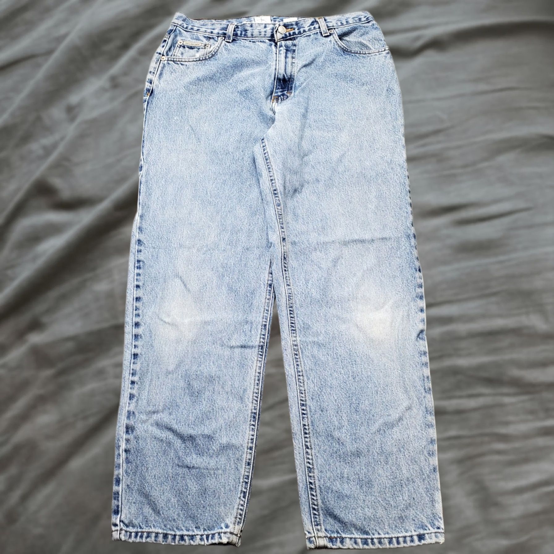 Calvin Klein Calvin Klein Jeans Mens 34 Blue Denim Straight Leg Americana Streetwear Shirt Size US 34 / EU 50 - 1 Thumbnail