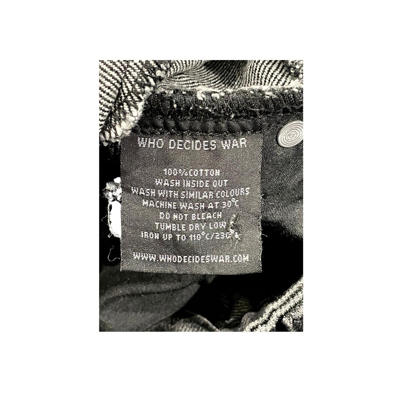 Who Decides War Who Decides War Distressed Black & Purple Jeans Size US 32 / EU 48 - 6 Thumbnail