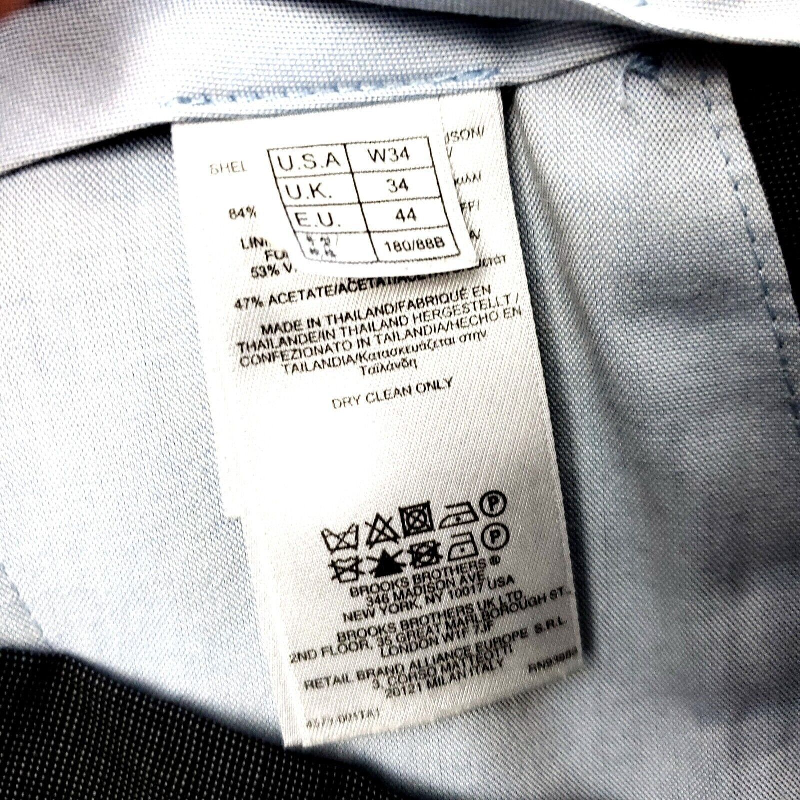 Brooks Brothers Brooks Brothers Fitzgerald Wool Mohair Dress Pants 34/29 Gra Size 34R - 4 Thumbnail