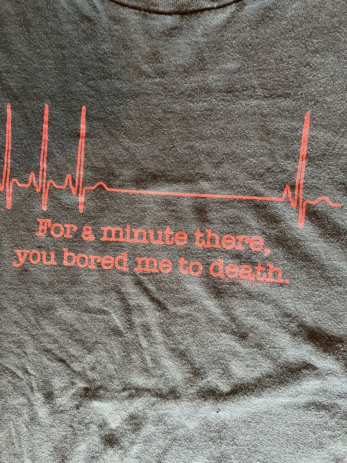 Vintage Comedy Shirt “For a minute there, you bored me to death” Size US L / EU 52-54 / 3 - 2 Thumbnail