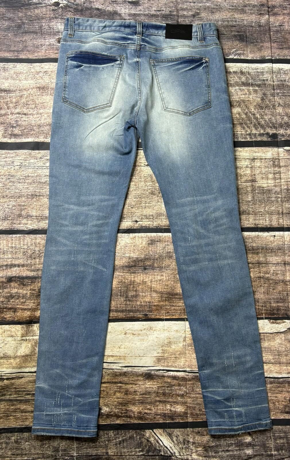 Andrew Mackenzie Mackeen Denim Jeans Men's 34x32 Distressed Flames Logo Size US 34 / EU 50 - 7 Thumbnail