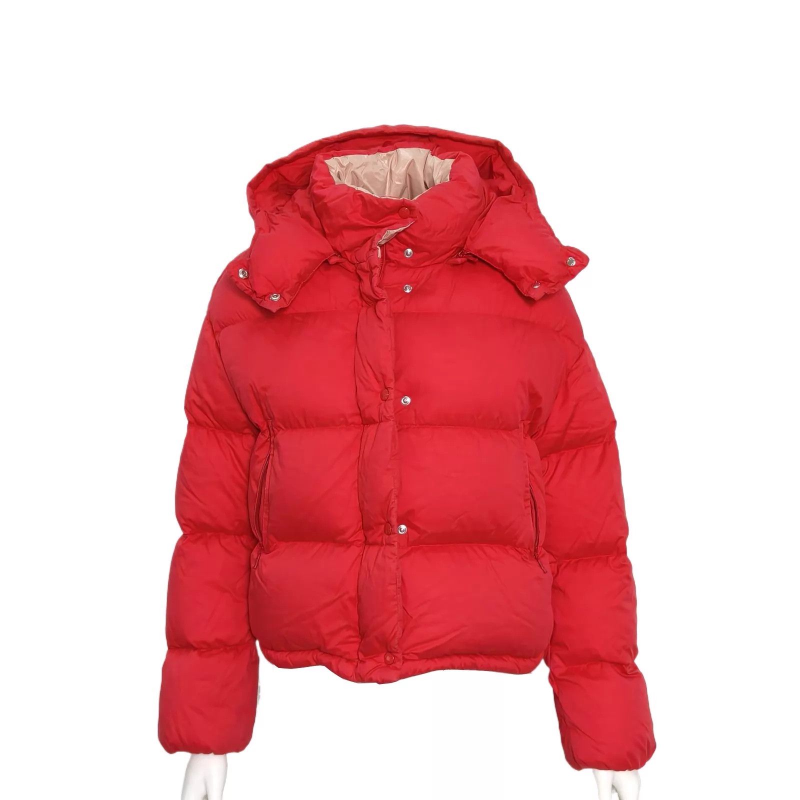 Moncler Moncler Red Down Jacket 00 Size XXS / US 00 / IT 34 - 1 Thumbnail