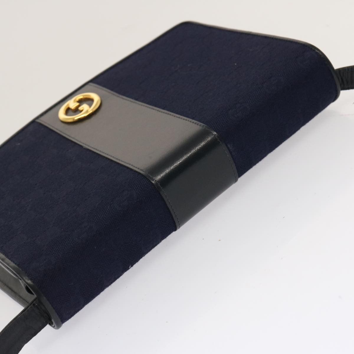 Gucci GUCCI GG Canvas Shoulder Bag Navy Black Size ONE SIZE - 6 Thumbnail