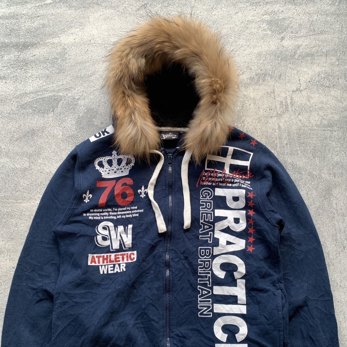 Japanese Brand Booth Poem Faux Fur LGB ifsix Vkei Style Zip Hoodie Size US M / EU 48-50 / 2 - 2 Thumbnail