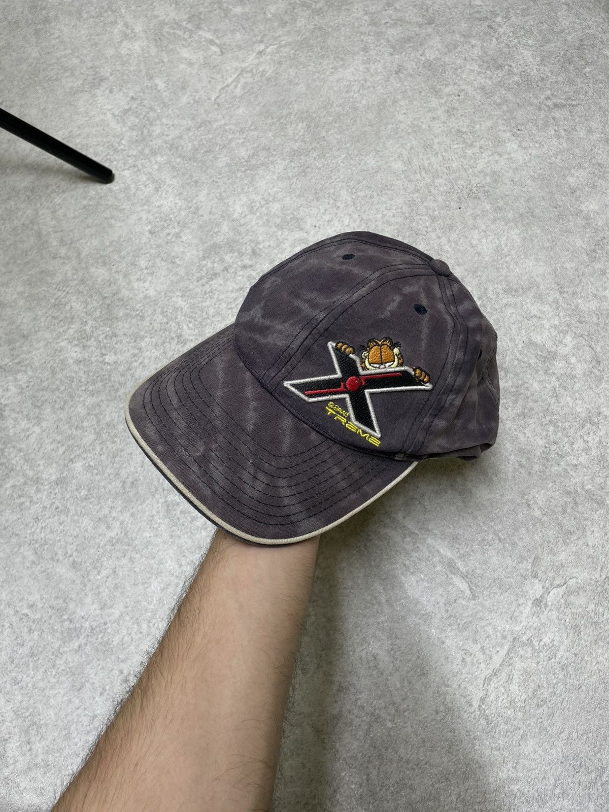 Drew Pearson × Iceberg Vintage Garfield Cap With Psychedelic Tie-Dye Wash And Treme Size ONE SIZE - 1 Thumbnail