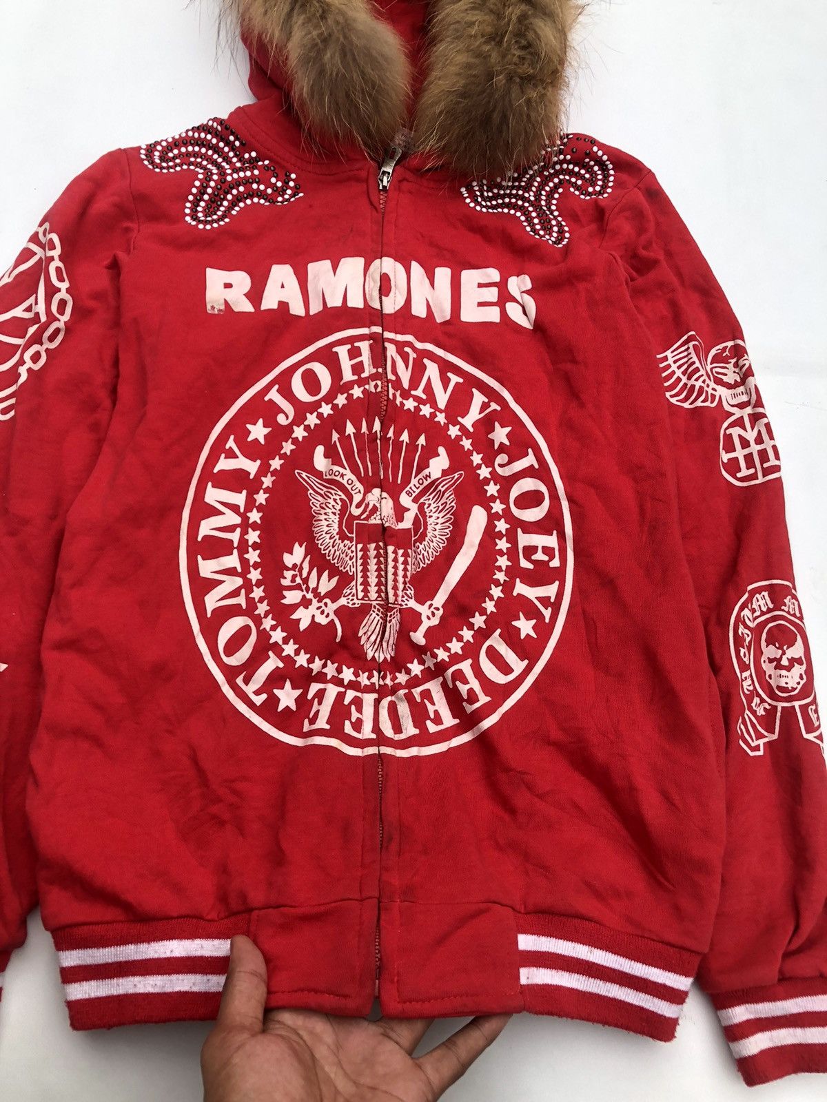 If Six Was Nine Japanese Poem Skull Ramones Fur hoodie Zipper LGB Style Size US M / EU 48-50 / 2 - 4 Thumbnail