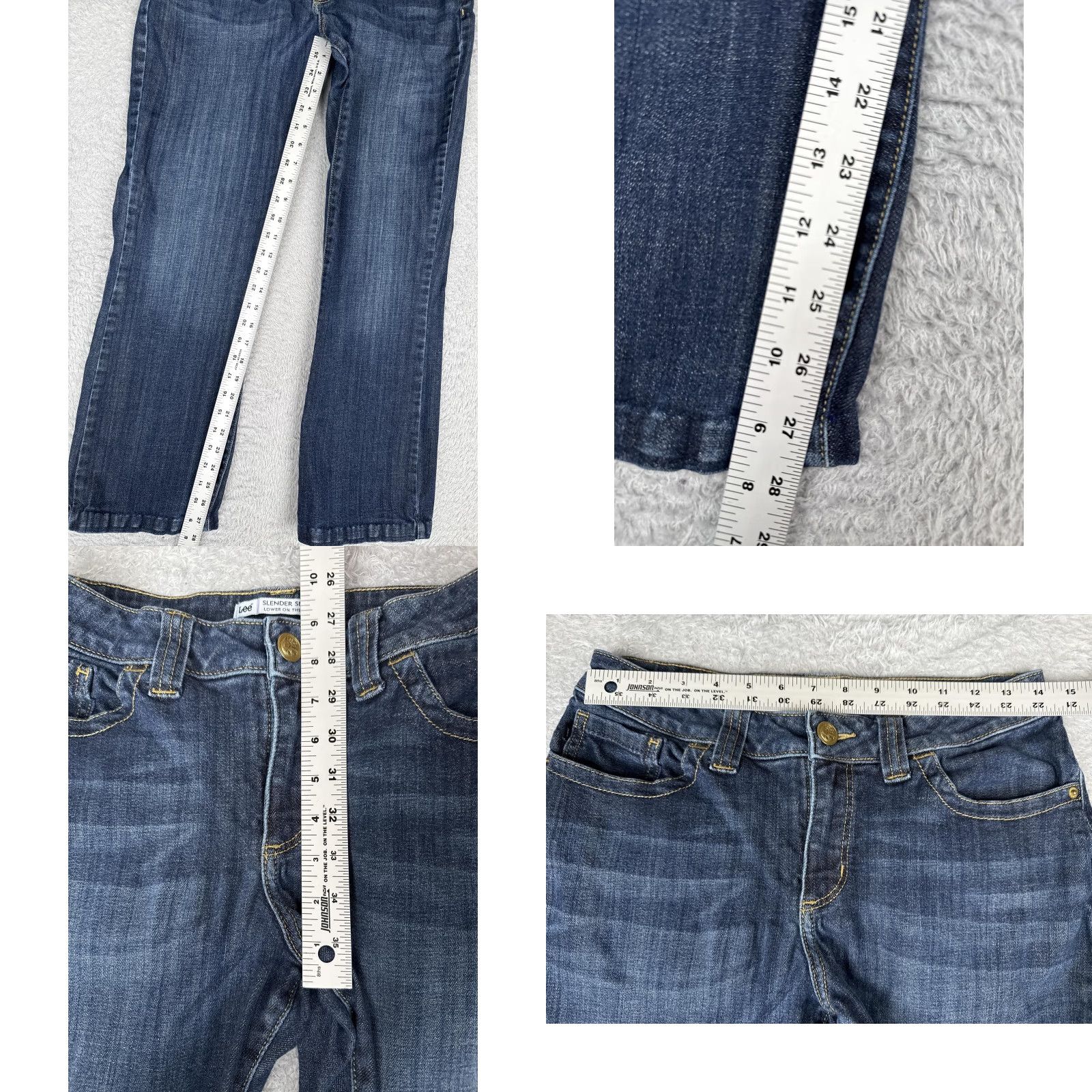 Lee LEE Jeans Slender Secret Straight Womens 8 Short Medium Wash Blue Stretch 28x28 Variety 5-Pocket Denim Regular Rise Mid 90s Womens Size 30" / US 8 / IT 44 - 8 Thumbnail