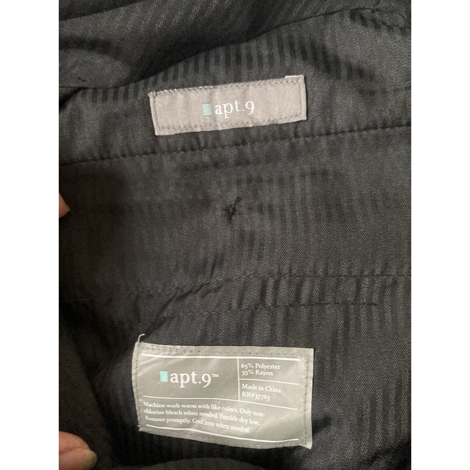 Apt. 9 APT. 9 Mens Dress Pants Modern Fit Black size 30 x 30 Size US 30 / EU 46 - 4 Thumbnail