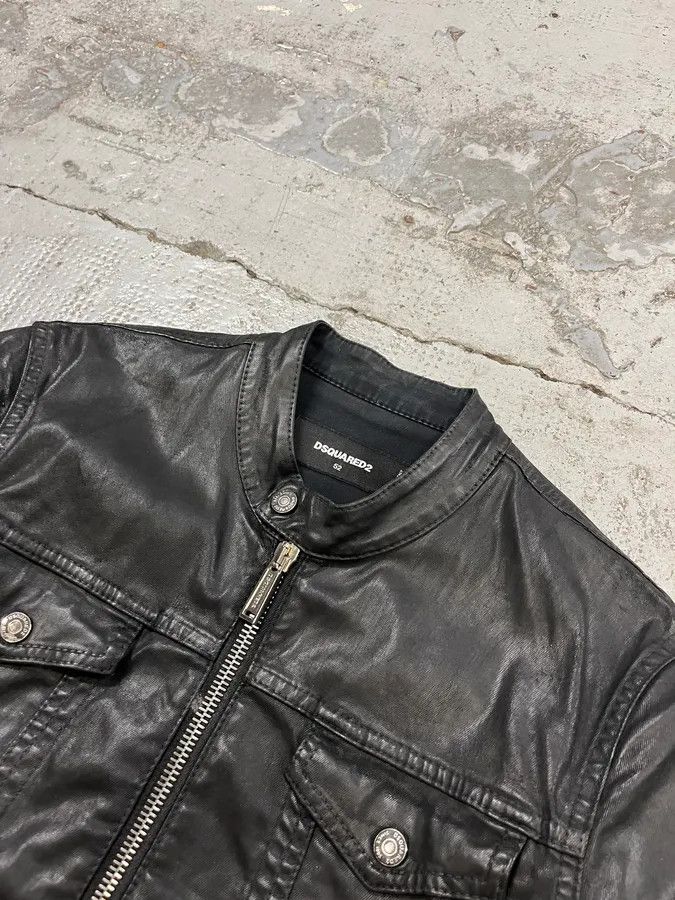 Dsquared2 AW2015 Dsquared2 Biker Waxed Black Jacket Size US M / EU 48-50 / 2 - 5 Thumbnail