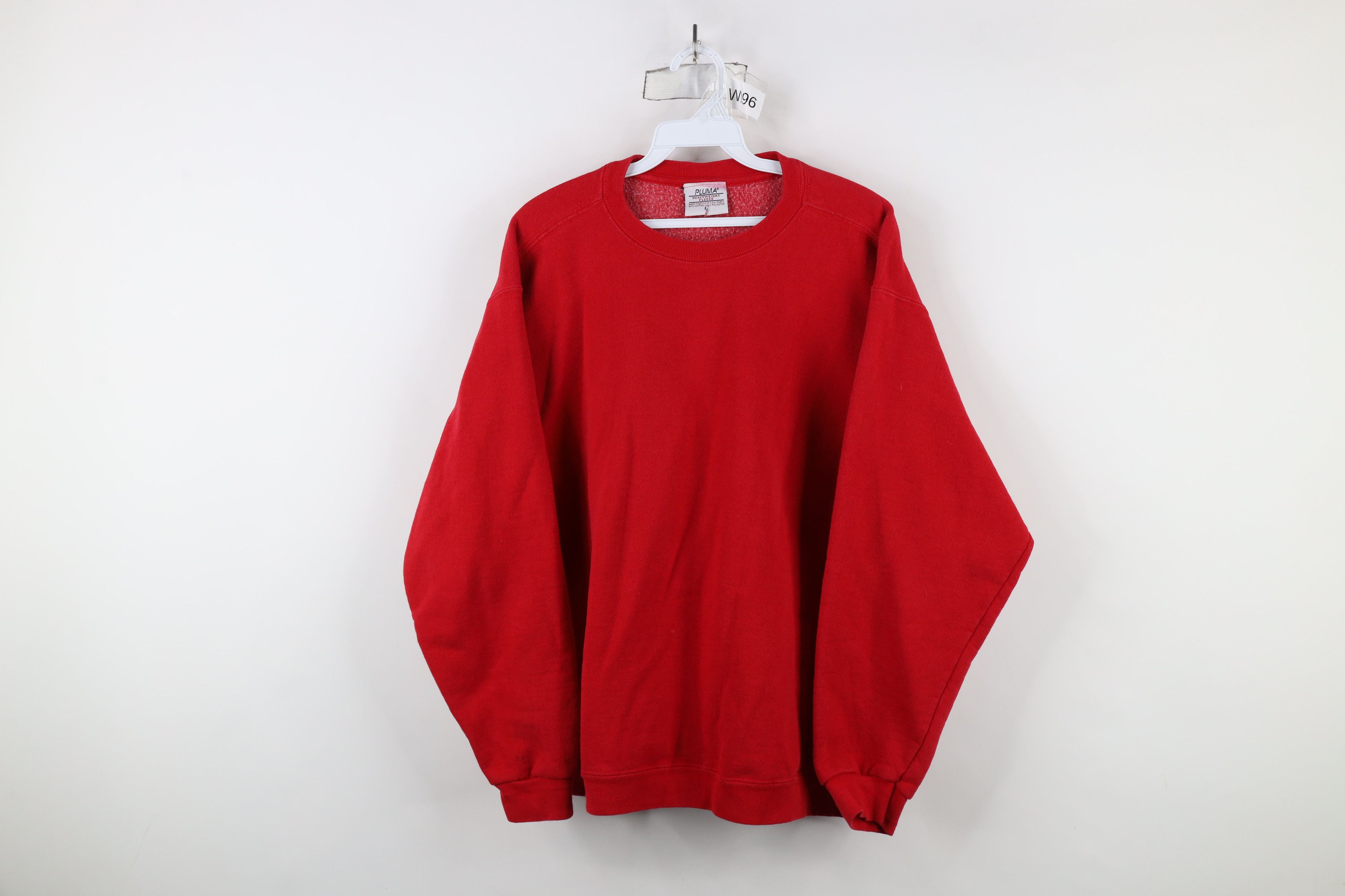 Vintage Vintage 90s Streetwear Heavyweight Crewneck Sweatshirt Red Size US L / EU 52-54 / 3 - 1 Thumbnail