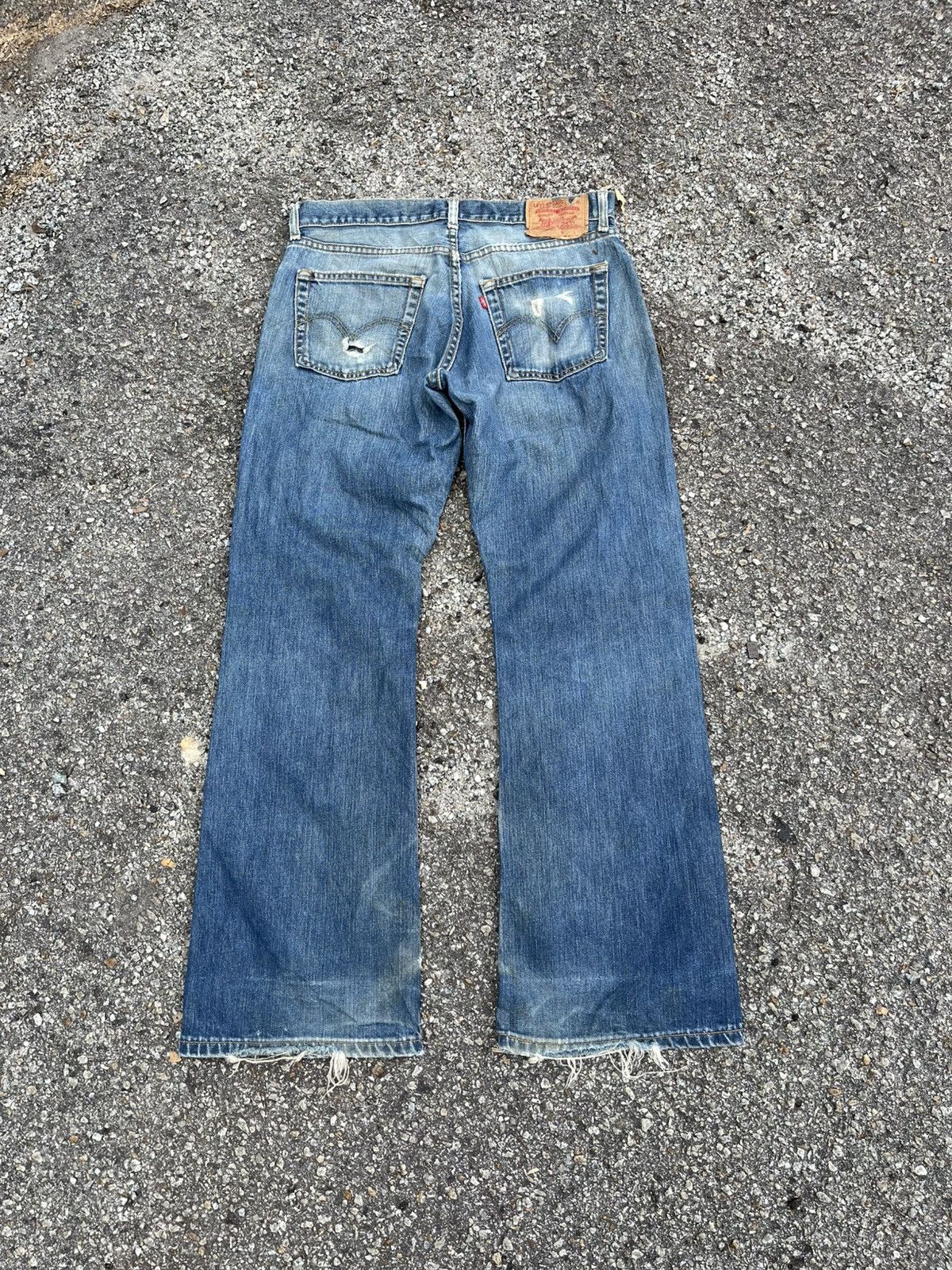 Levi's Vintage Levis 527 Flare Bootcut Bell Bottom Jeans Distressed Size US 32 / EU 48 - 13 Thumbnail