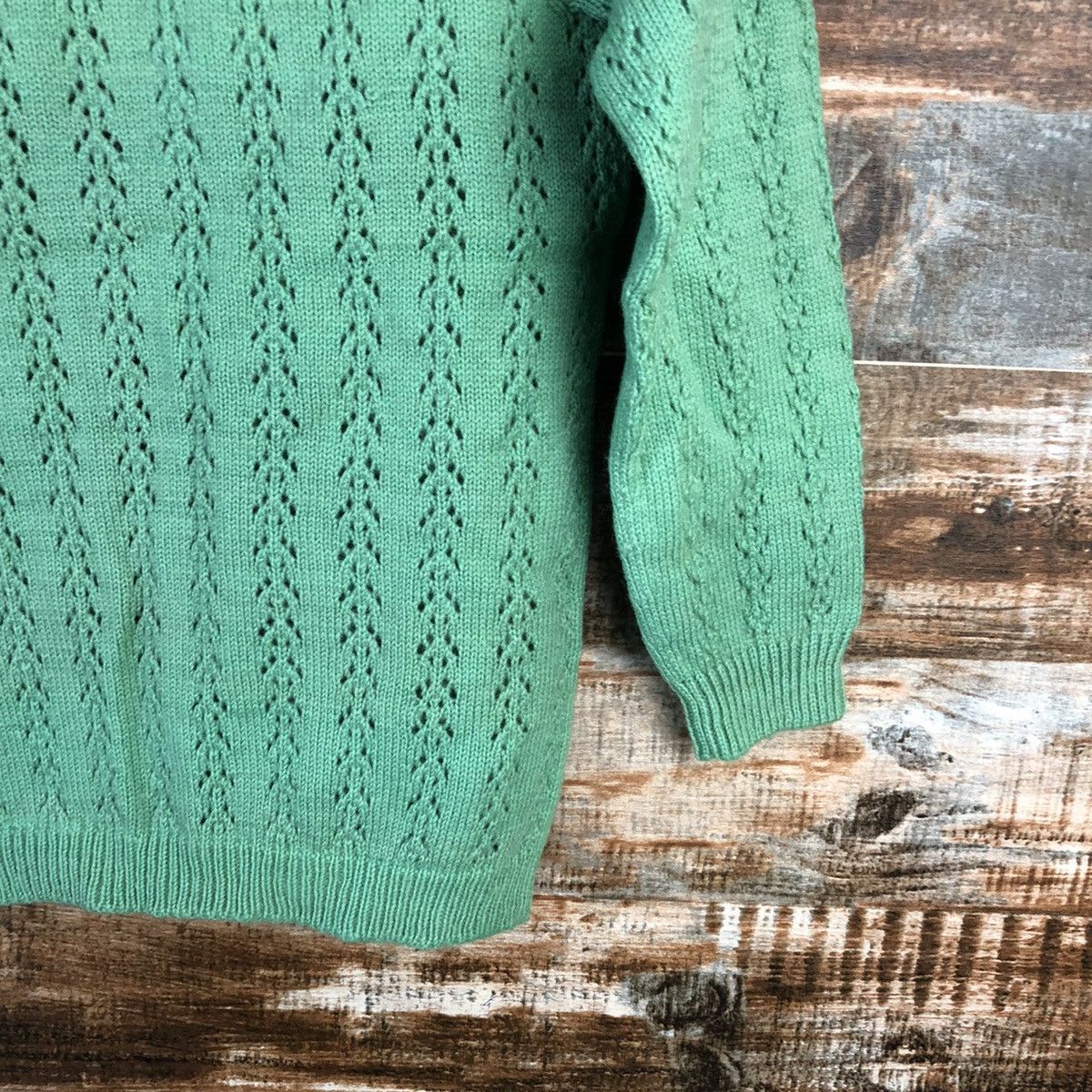 Vintage DL Japanese Brand Green Cardigan Knitwear #C598 Size XXS / US 00 / IT 34 - 14 Thumbnail