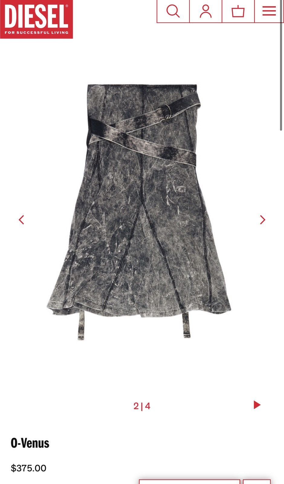 Diesel Diesel ribbed marble wash godet skirt and top set Size 24" / US 00 / IT 34 - 3 Thumbnail