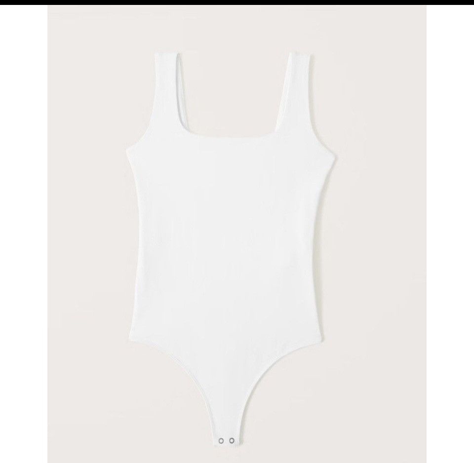 Abercrombie & Fitch Abercrombie and Fitch White Cotton Fabric Tank Bodysuit M Size M / US 6-8 / IT 42-44 - 2 Thumbnail