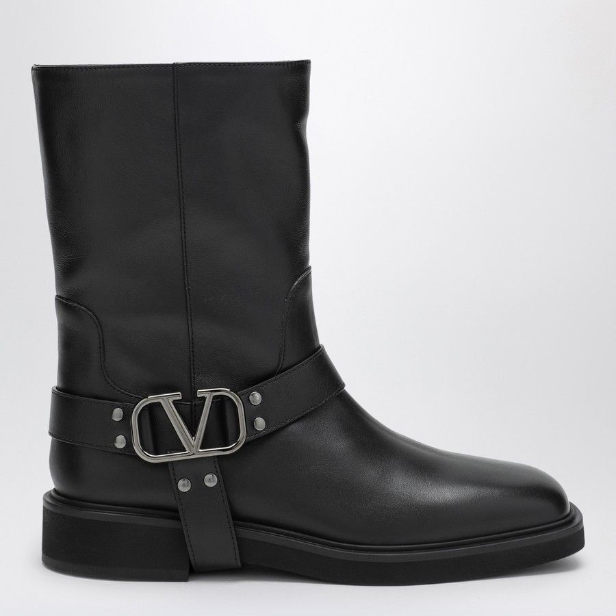 Valentino o1d2blof1024 V Logo Boots in Black Size US 8.5 / IT 38.5 - 1 Thumbnail