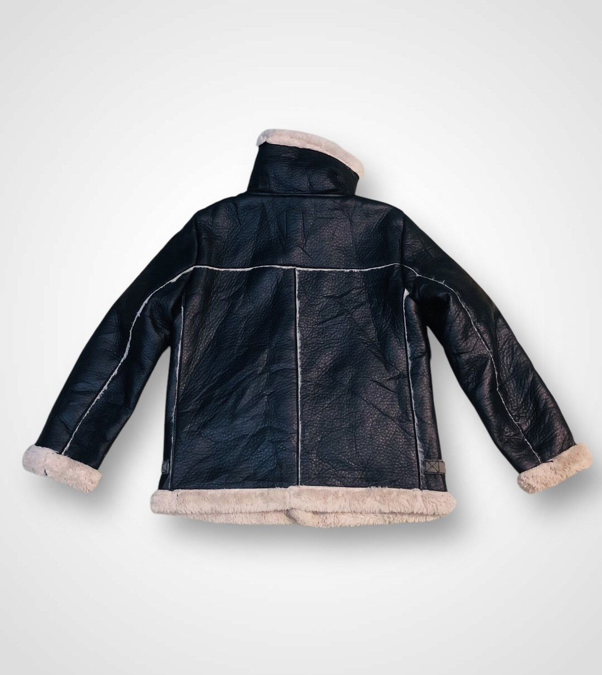 Japanese Brand Primark Leather And Wool Jacket (26) Size US XXS / EU 40 - 2 Thumbnail