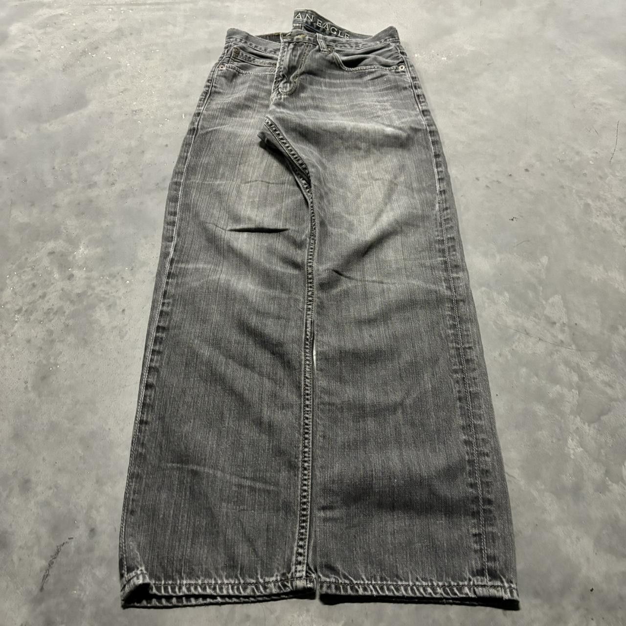 Japanese Brand × Vintage Crazy Vintage Y2K/2000s Grunge Faded Black Denim Jeans! Size US 30 / EU 46 - 3 Thumbnail
