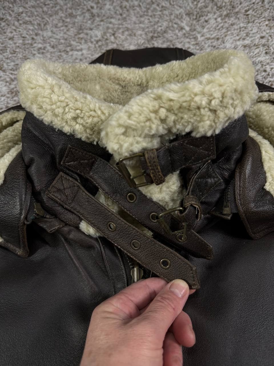 Wilsons Leather Vintage Wilsons Leather Genuine Leather Sherpa Lined Jacket Size US XXL / EU 58 / 5 - 4 Thumbnail