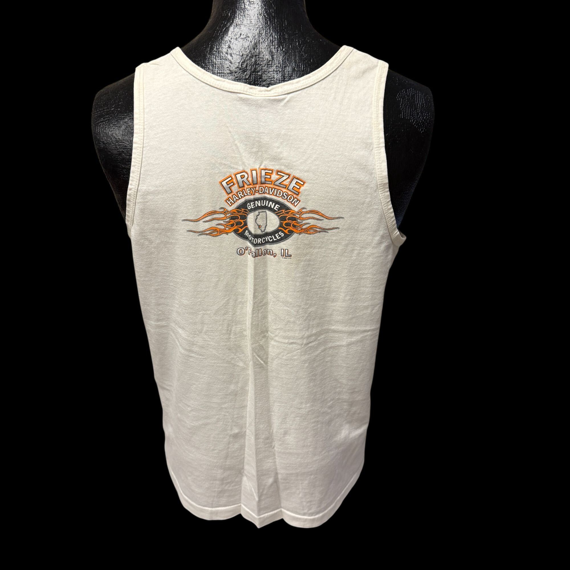 Harley Davidson FRIEZE O'Fallon IL Biker TANK TOP Motorcycle Muscle Shirt M Size US M / EU 48-50 / 2 - 2 Thumbnail