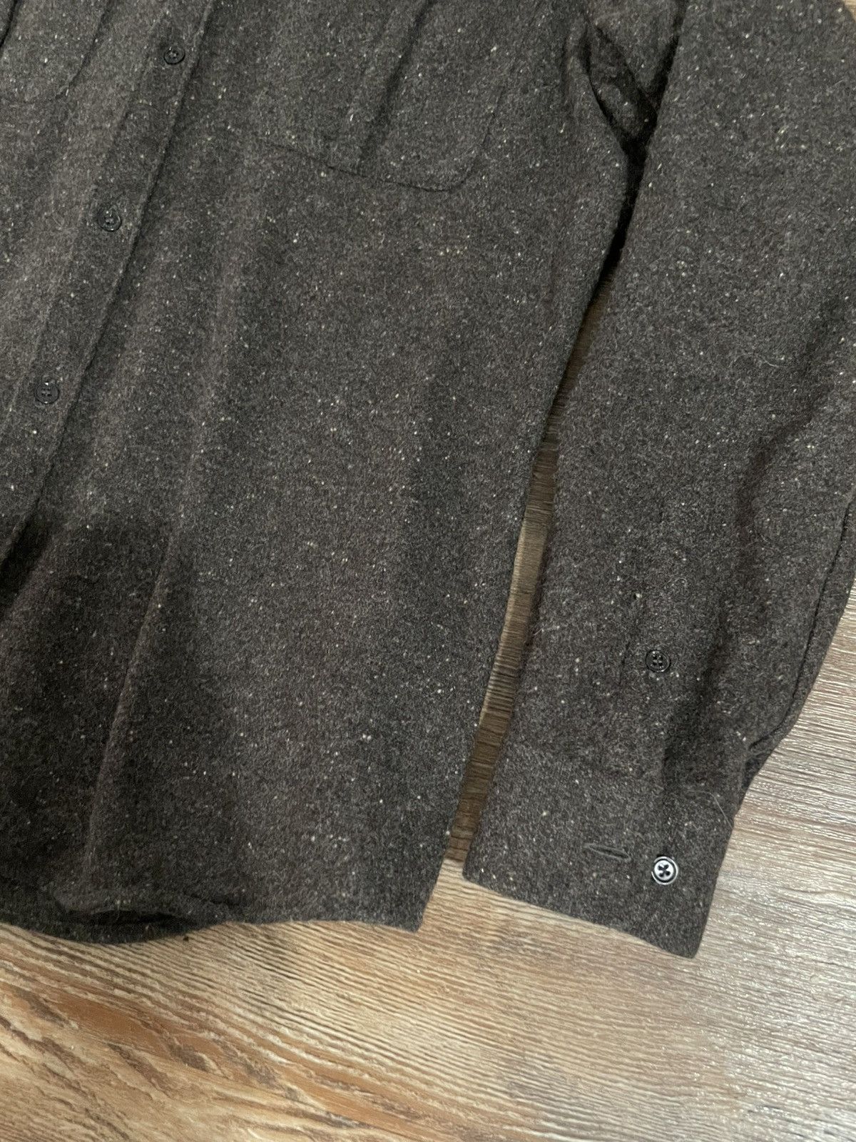 Burberry Wool Cashmere Blend Button Up Shirt Dark Grey Speckled ru Size US M / EU 48-50 / 2 - 2 Thumbnail