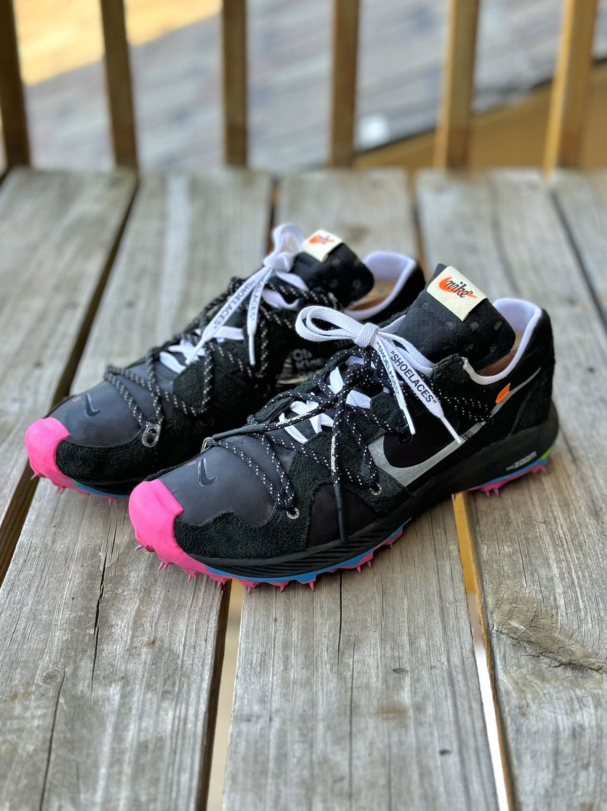 image of Nike x Off White Off-White X Air Zoom Terra Kiger 5 'athlete In Progress' Shoes in Black (Size 13)