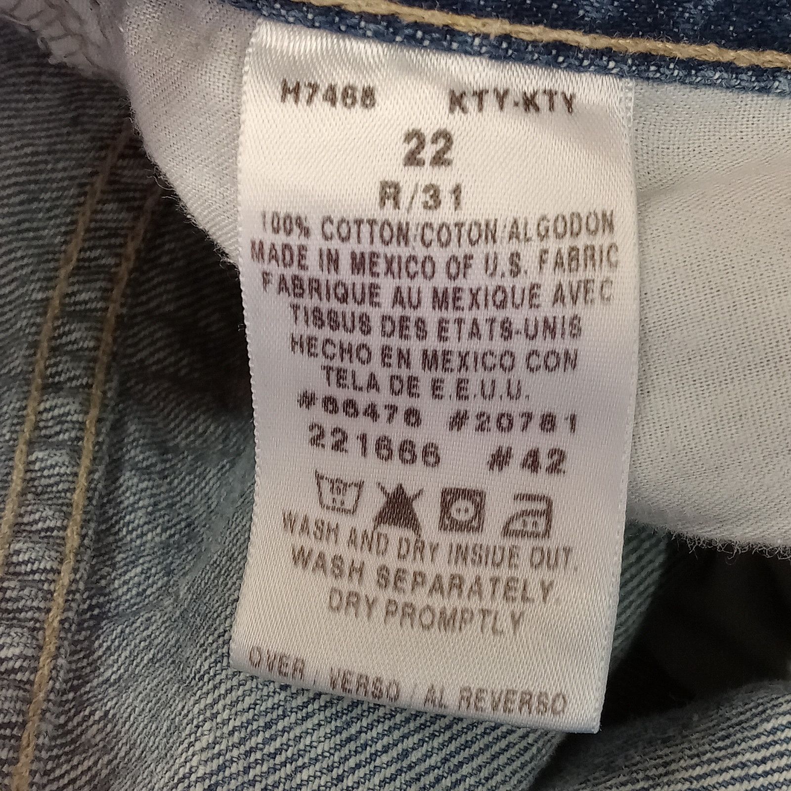 Tommy Jeans Tommy Jeans 22 (42 X 32) Women's Denim Blue Cotton Size 42" / US 20 - 5 Thumbnail