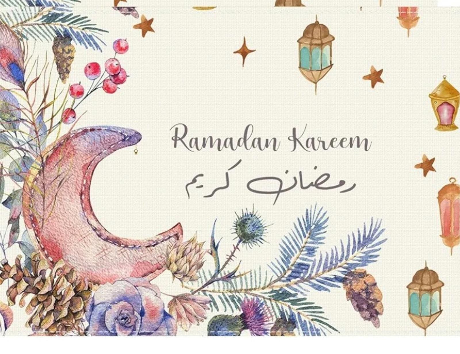The Unbranded Brand Eid Al-Fitr Ramadan Kareem Table Runner 13"x72" Size ONE SIZE - 2 Thumbnail
