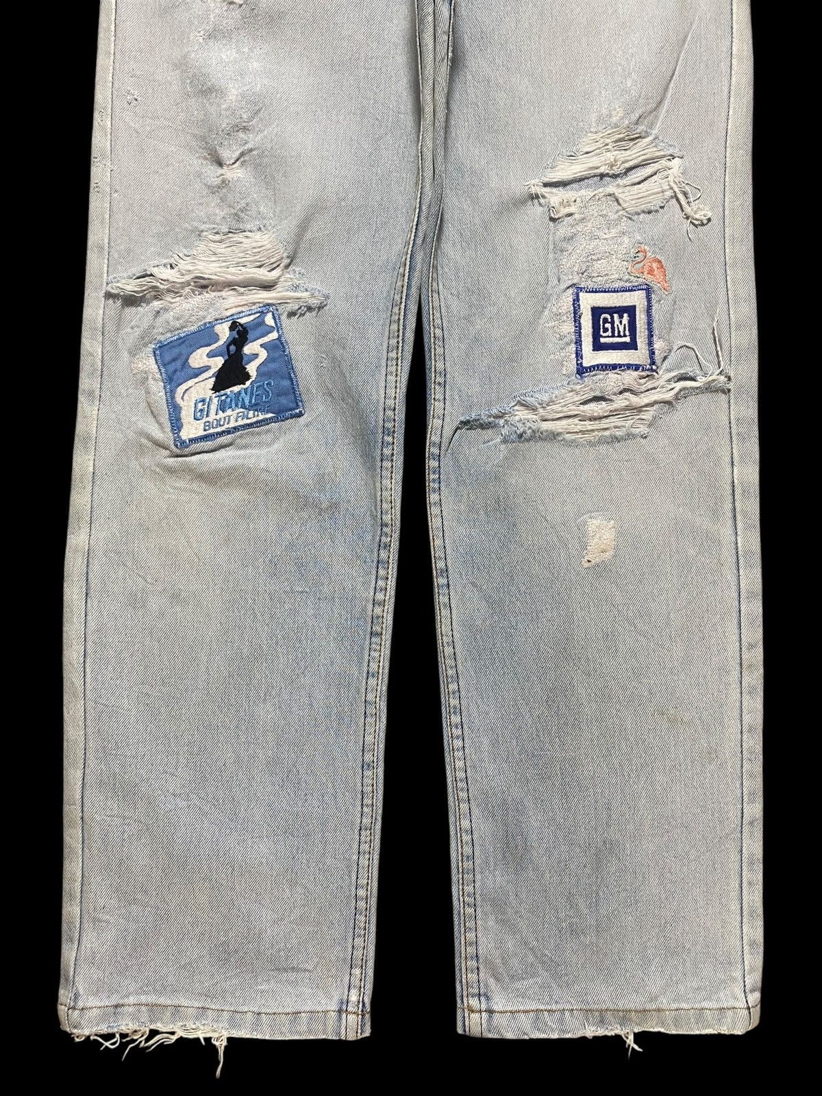 Levi's Vintage Clothing Vintage Levis 525 Light Wash Patched Distressed Jeans Size US 29 - 5 Thumbnail