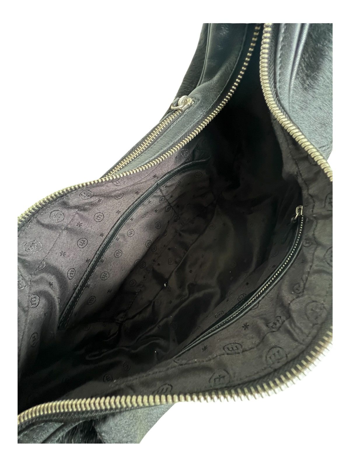 Roen Y2K Manu Atelier Pony Brush Leather Double Zip Gala Hobo Bag Size ONE SIZE - 7 Thumbnail