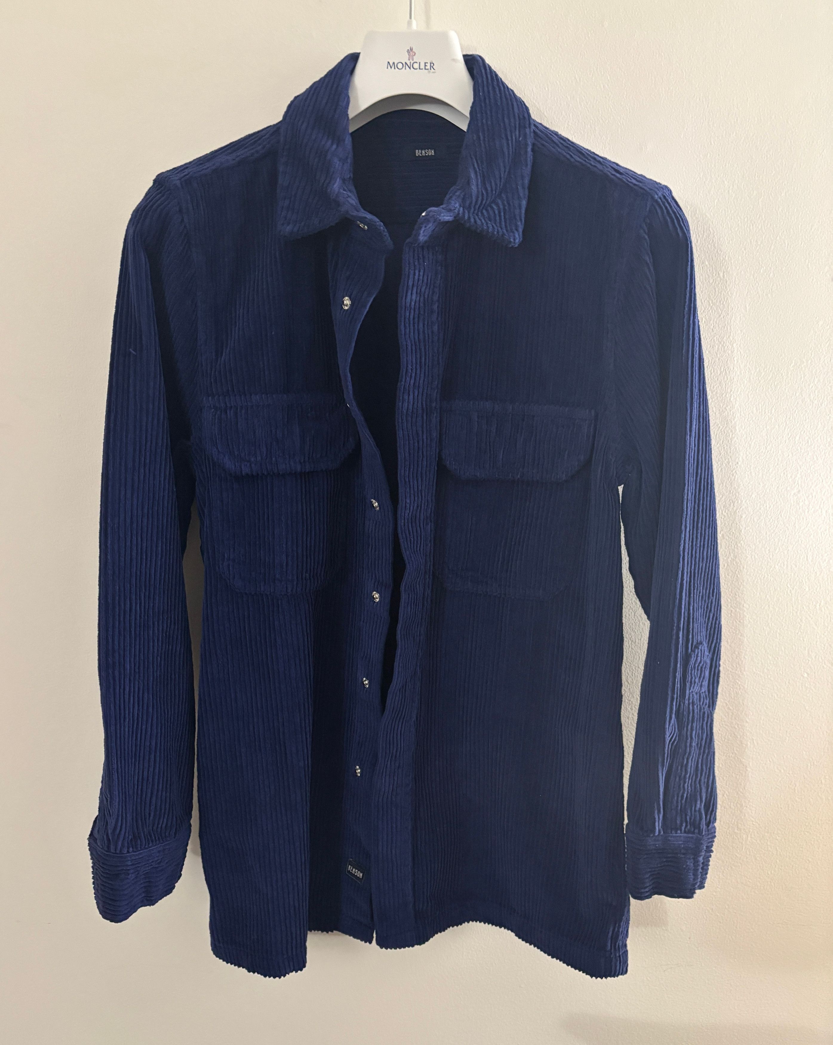 Benson $225 Corduroy Blue Snap Button Overshirt Shirt Jacket Size US S / EU 44-46 / 1 - 2 Thumbnail