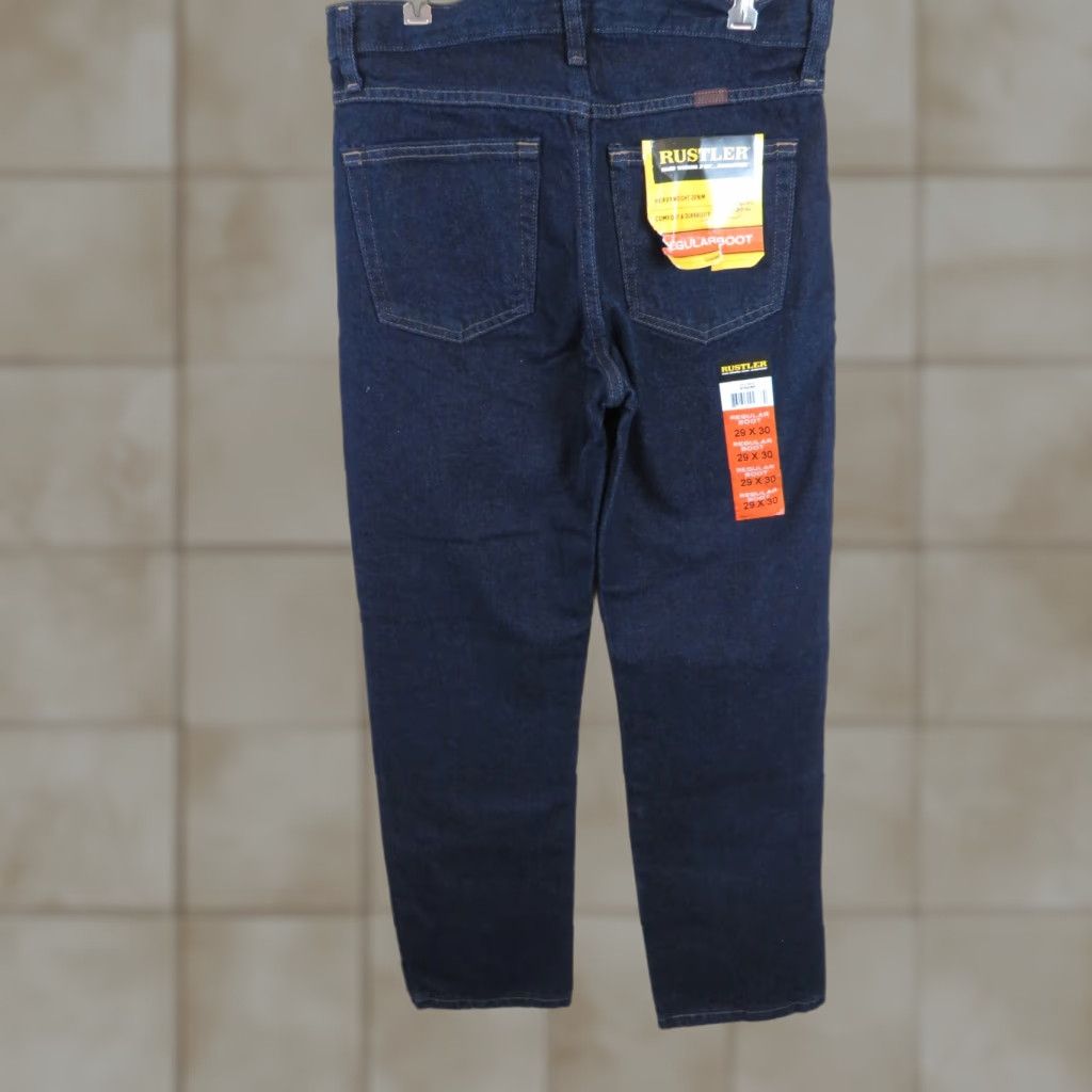 Vintage VINTAGE Rustler 29X30 Regular Fit Work Pants NOS Denim Blue Mens Jeans Boots 29x30 NWT Regular Size US 29 - 1 Thumbnail