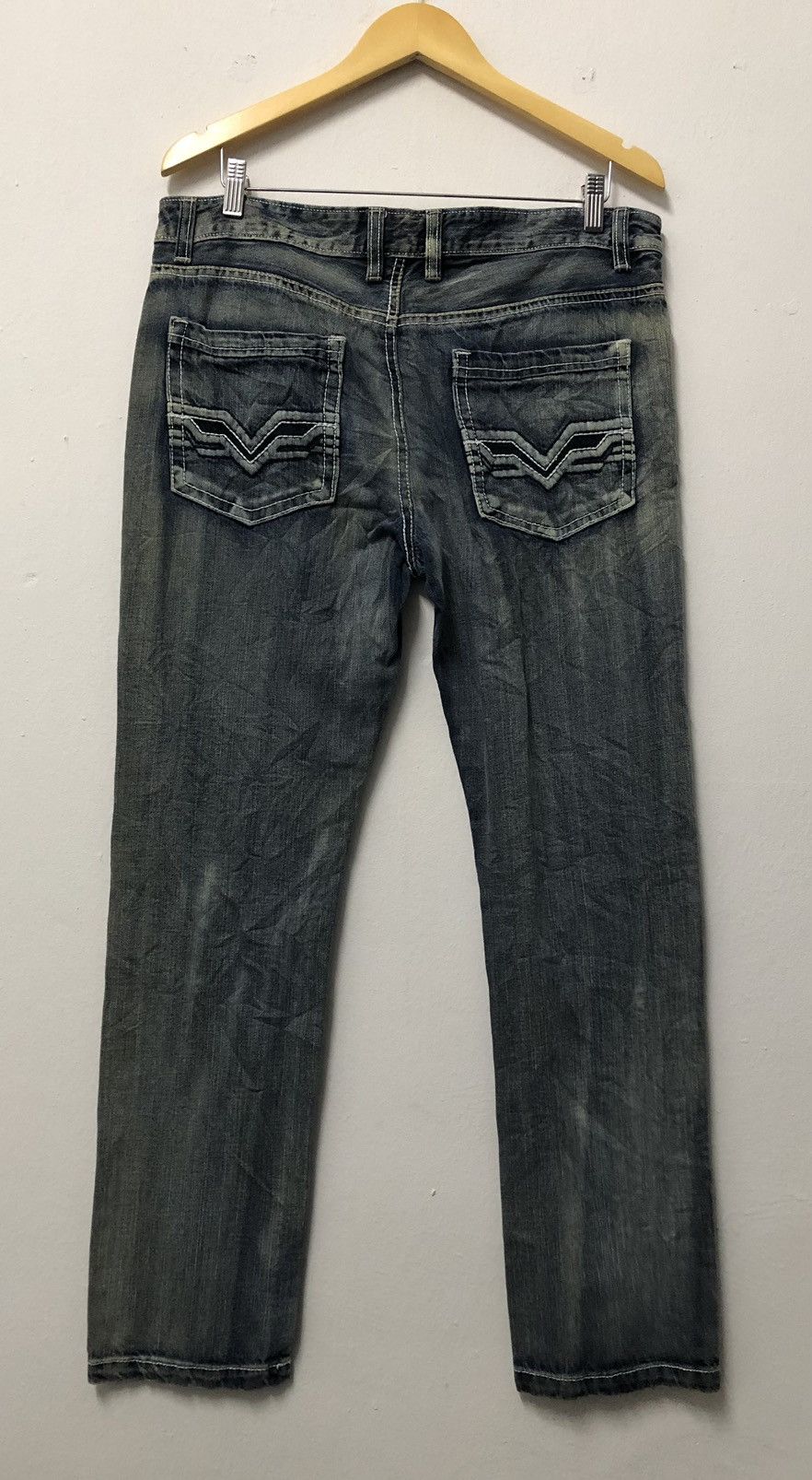 Route 66 Vtg Route 66 Embroidered Pocket Faded Blue Jeans Size US 35 - 2 Thumbnail