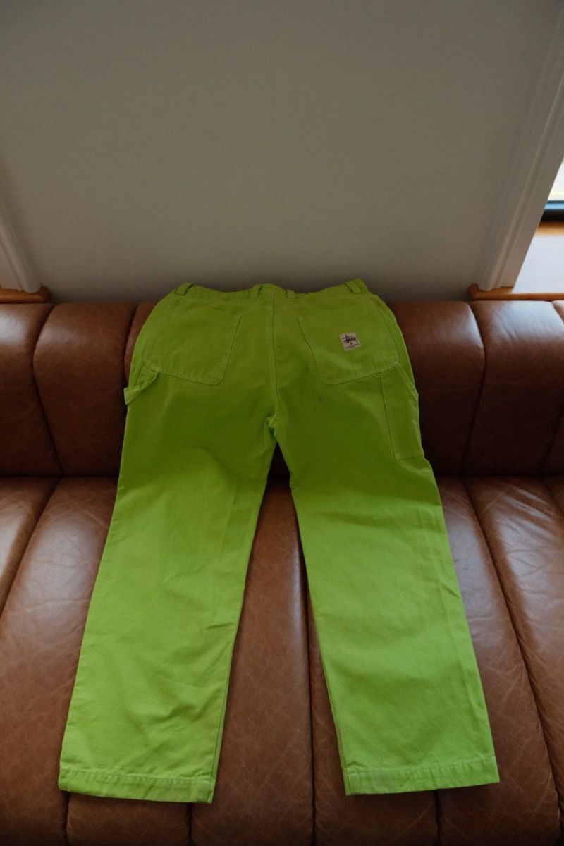 Stussy Lime Double Knee Workwear Pants Size US 32 / EU 48 - 8 Thumbnail