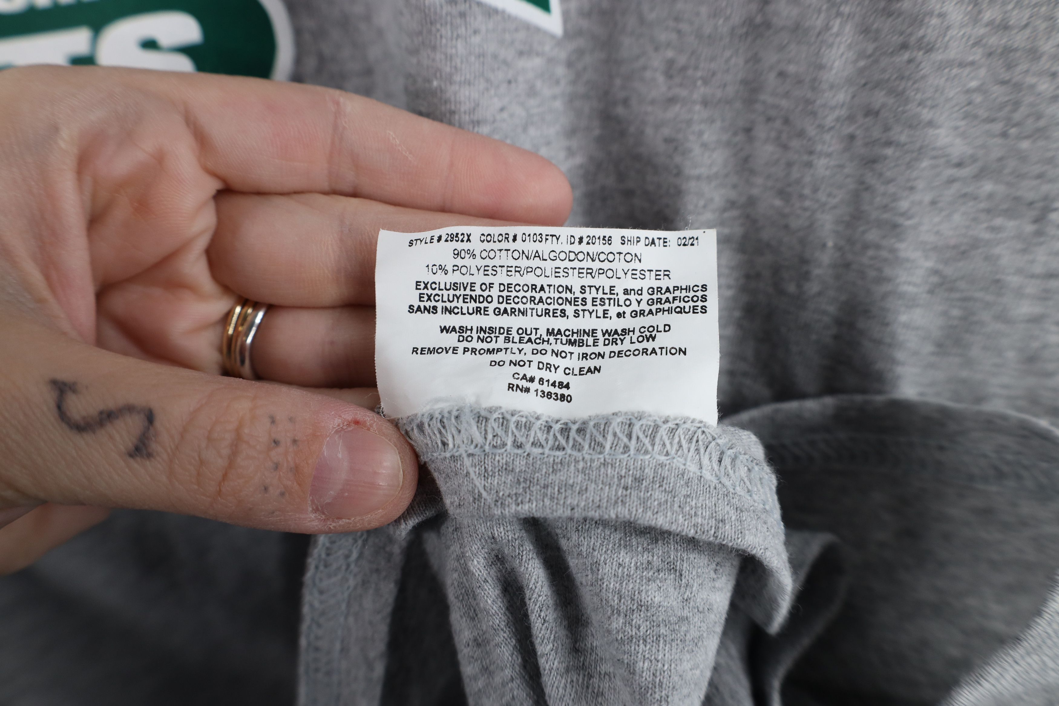 Vintage Vintage New York Jets Football Short Sleeve T-Shirt Gray Size US XXL / EU 58 / 5 - 8 Thumbnail