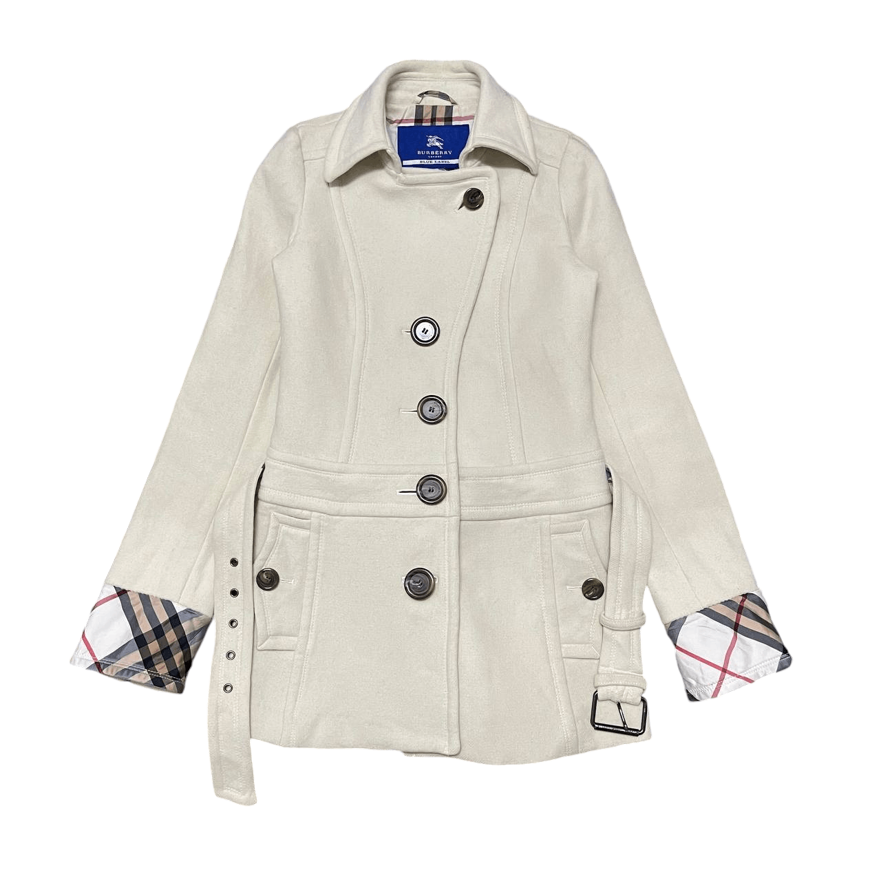 Burberry Vintage Burberry Blue Label Nova Check Wool Coat Size S / US 4 / IT 40 - 2 Thumbnail