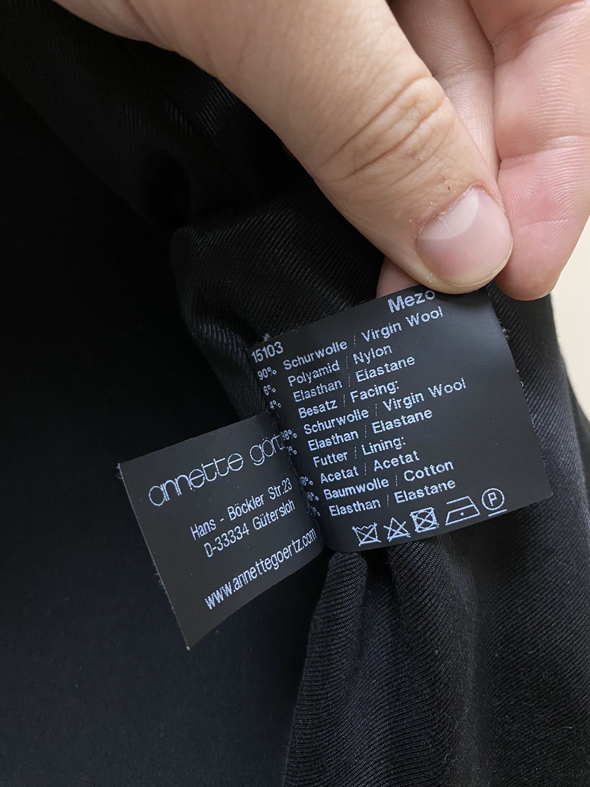 Annette Gortz Annette Gortz Womens Black Coat Jacket Virgin Wool Size 40 Size S / US 4 / IT 40 - 13 Thumbnail