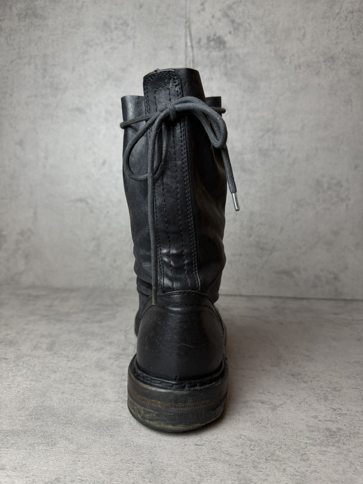 Ann Demeulemeester ANN DEMEULEMEESTER - VITELLO NERO COMBAT BOOTS Size US 8 / EU 41 - 4 Thumbnail
