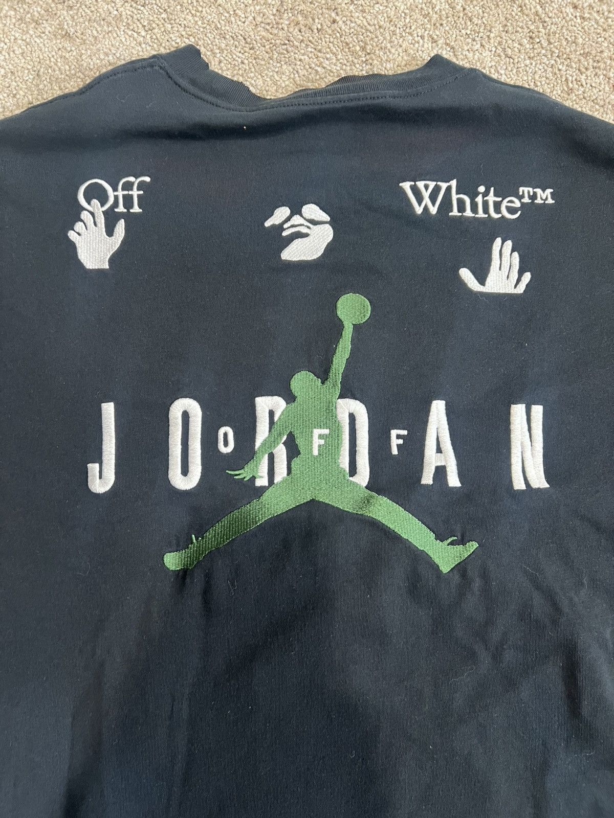Jordan Brand × Off-White OFF-WHITE X Air Jordan Tee Black Mens Size Large Size US L / EU 52-54 / 3 - 1 Thumbnail