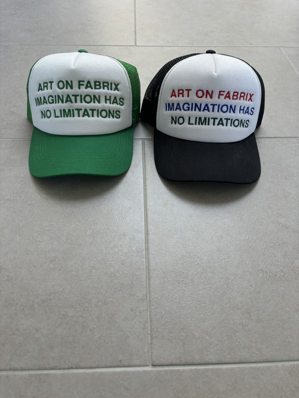 Art On Fabrix IMAGINATION HAS NO LIMITATIONS 2 Hats