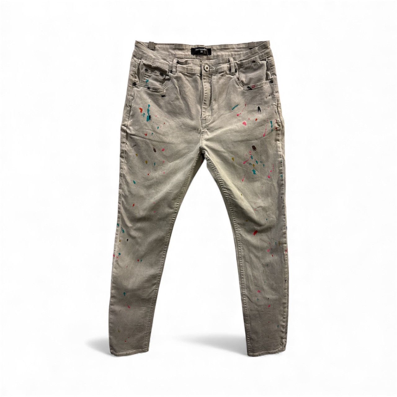 SERENEDE Serenede Grey Paint Splatter Jeans Size US 38 / EU 54 - 2 Thumbnail