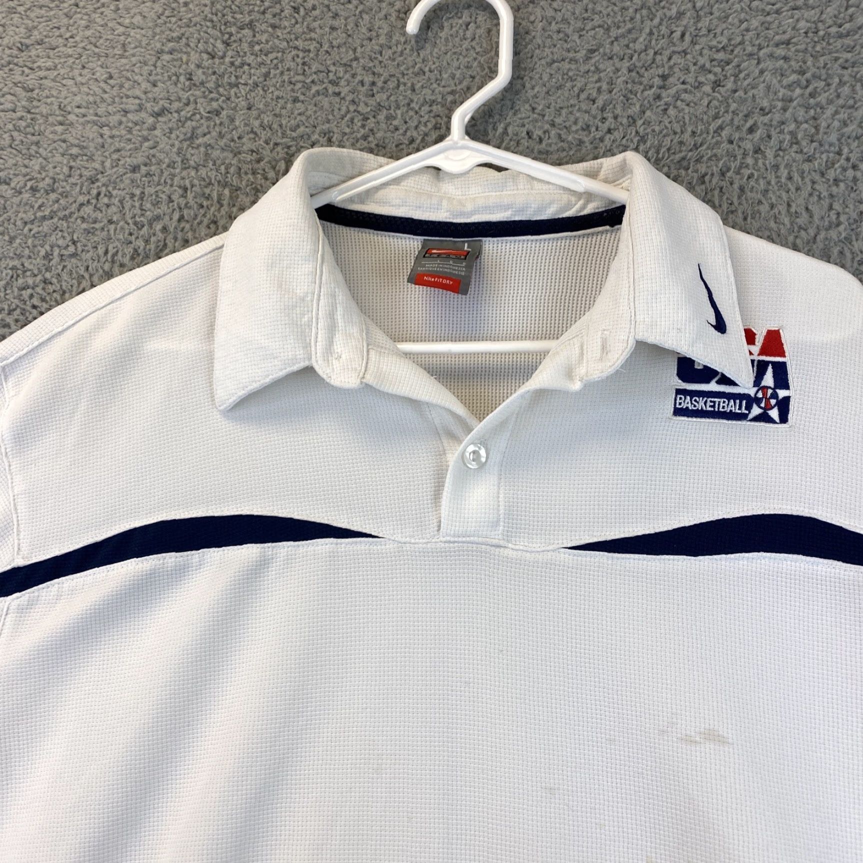 Nike Nike Team USA Basketball Jersey Polo White Size L Large 69-26 Nike 69-26 Size US L / EU 52-54 / 3 - 2 Thumbnail