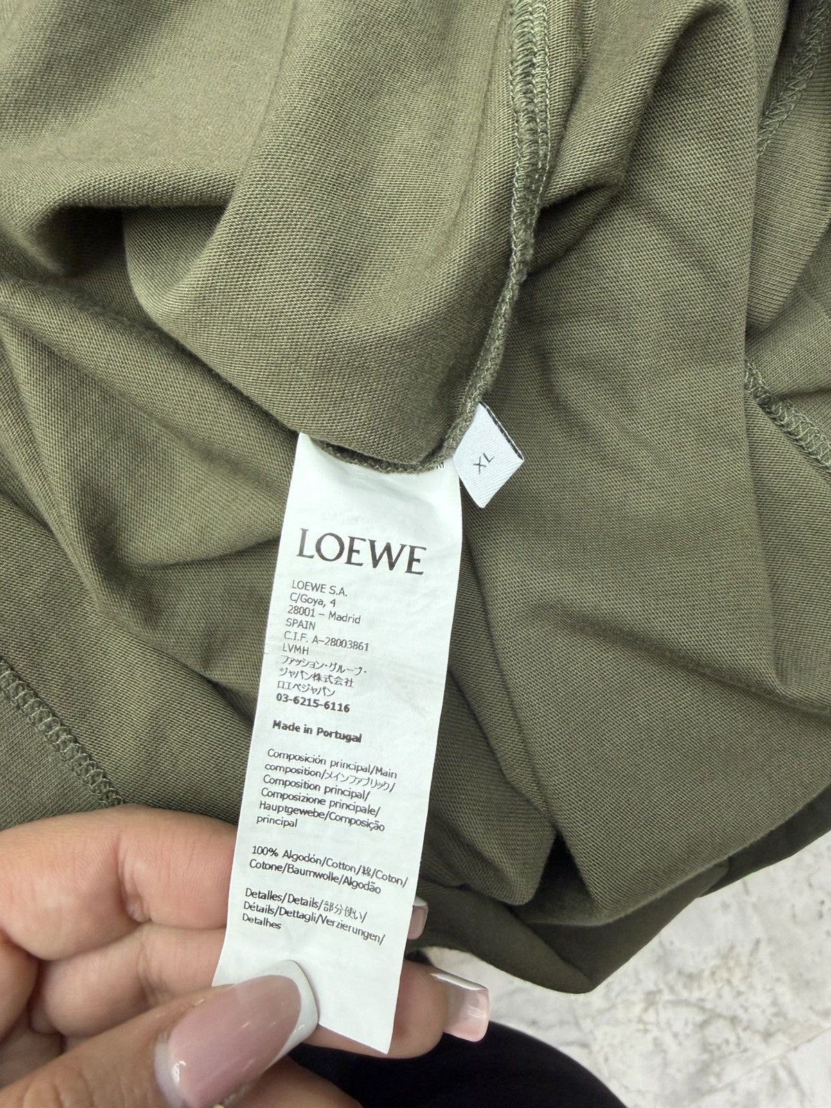 Loewe Loewe Olive Green Tee Size US XL / EU 56 / 4 - 7 Thumbnail