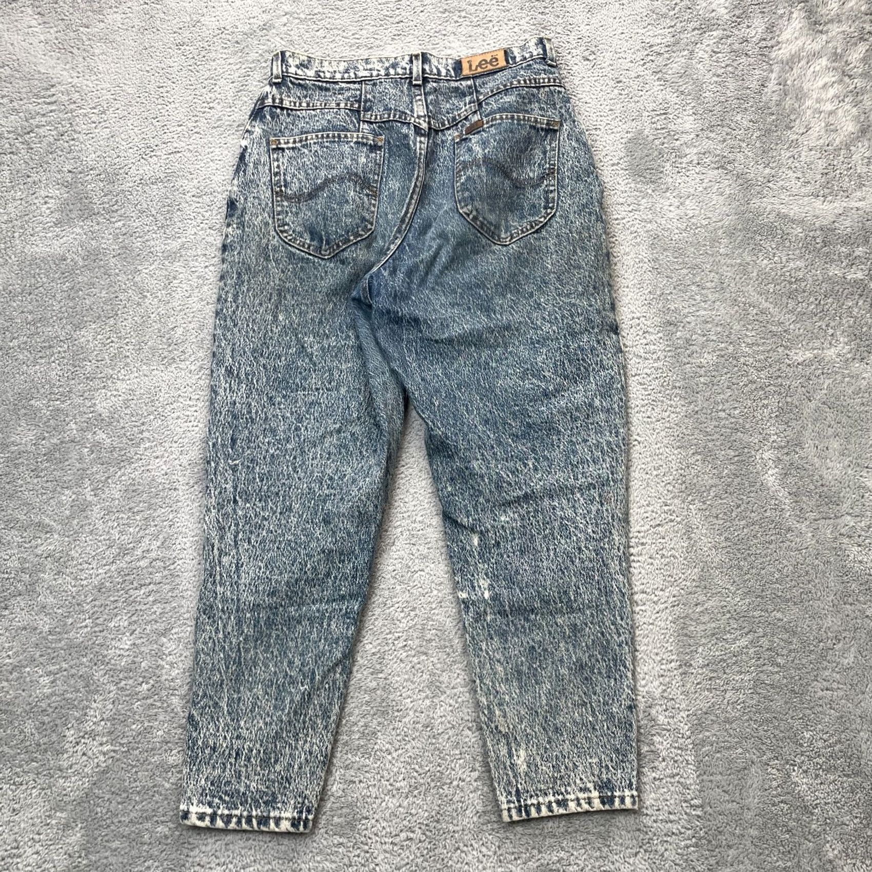 Lee VINTAGE Lee Jeans Womens 30x25 Blue Riders Tapered Leg Denim Cotton Acid Wash Jeans Womens Spring Fall Winter Summer Mens Girls Size 30" / US 8 / IT 44 - 2 Thumbnail